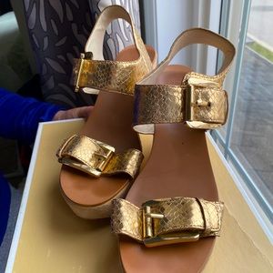 Michael Kors Gold Wedged Heels